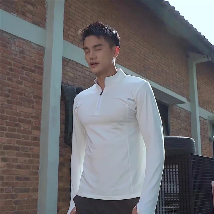 Quick-drying Clothes Men's Outdoor Leisure Sports Stand-up Collar Long-sleeved Top Polo Shirt Half-zipper Fashion Fitness Clothing Man